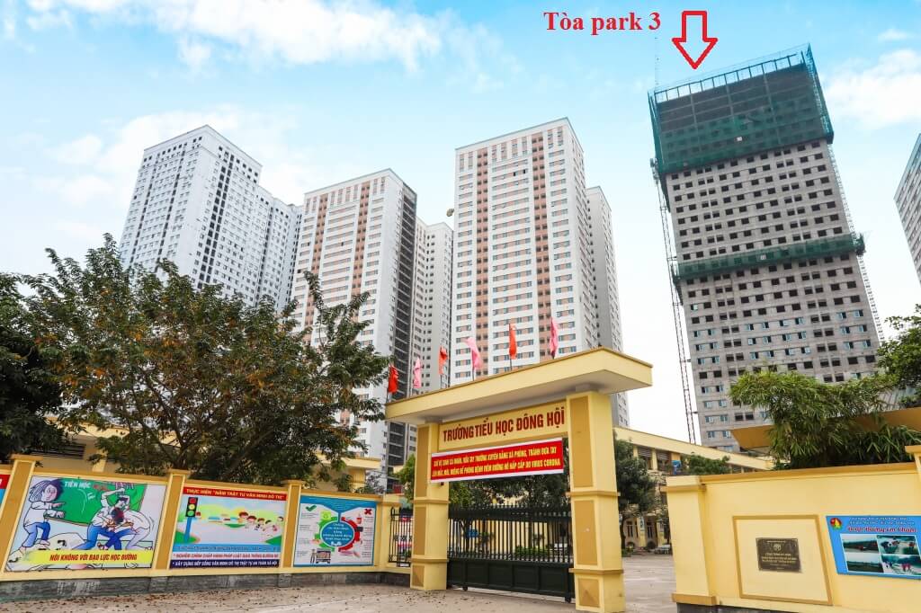 Tòa Park 3 có vị trí đẹp bậc nhất trong toàn bộ khu đô thị Eurowindow.