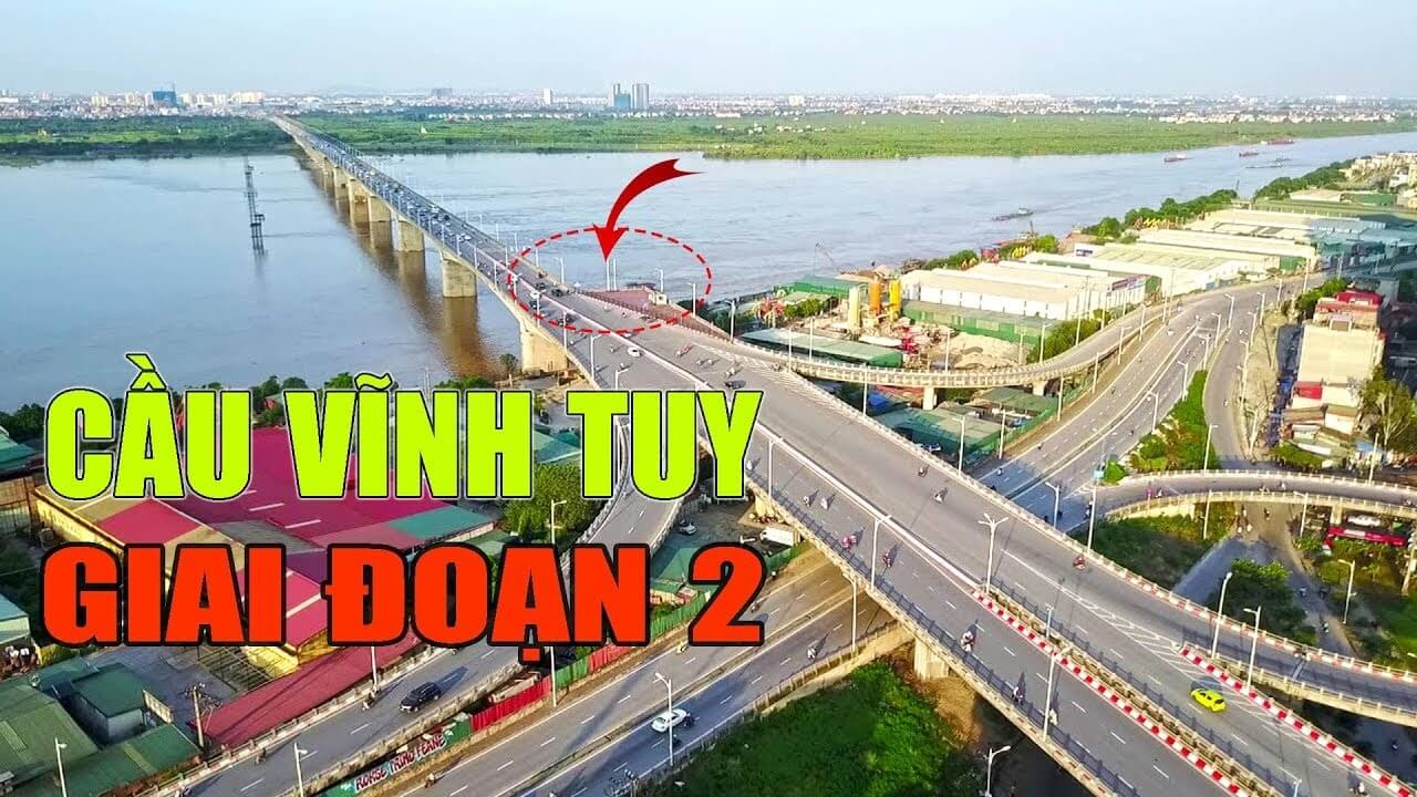 Cầu Vĩnh Tuy giai đoạn 2 sẽ được triển khai thời gian tới.