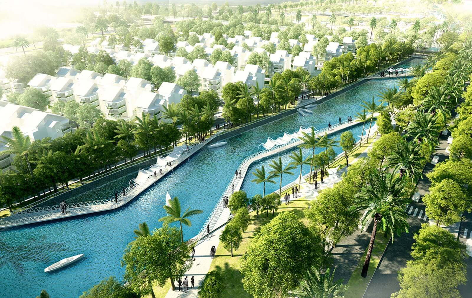 Himlam City Cự Khối | Himlam Đông Đô Hà Nội có nhiều không gian cho cây xanh và nước.